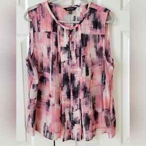 **Ellen Tracy Sleeveless Blouse - Size XL**